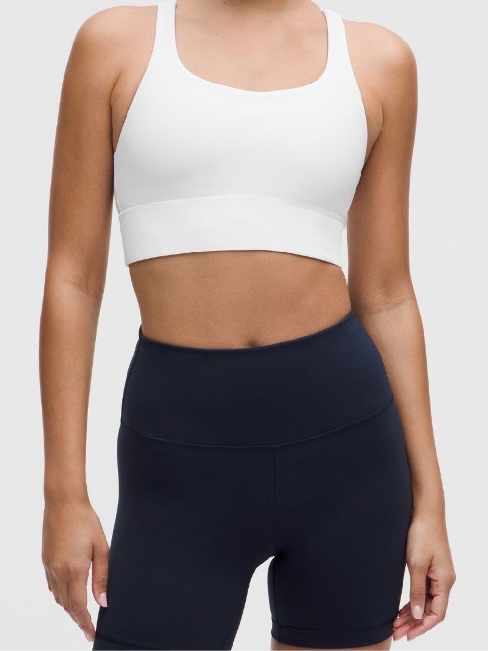 Lululemon White Energy Longline Bra